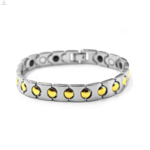 Best Selling men gold silver stainless steel magnetic bracelet jewelry